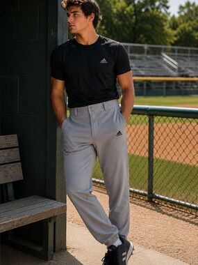Adidas Baseball Pants Gray XL